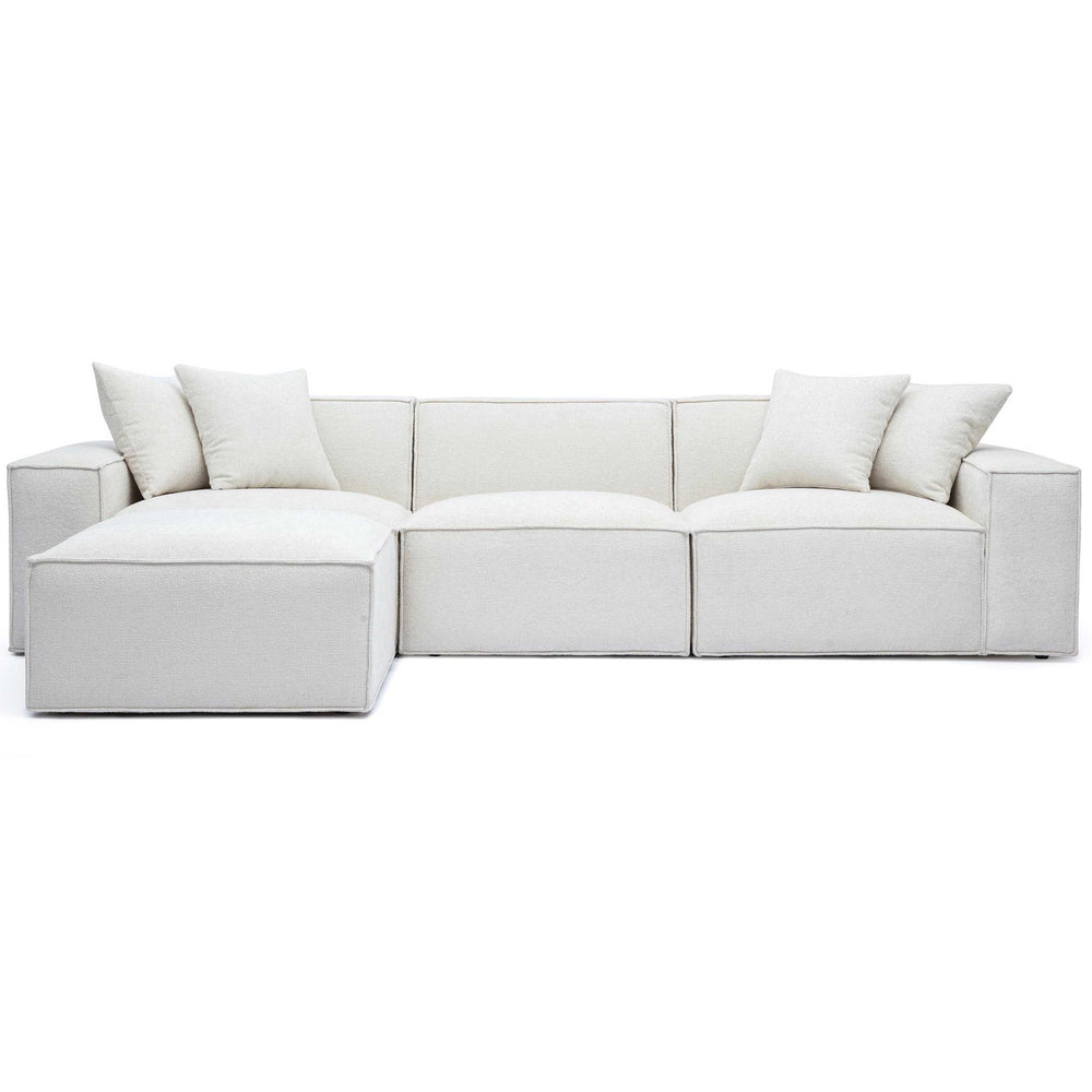Mindy 4 Piece Sectional, Cream-Furniture - Sofas-High Fashion Home