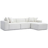Mindy 4 Piece Sectional, Cream-Furniture - Sofas-High Fashion Home