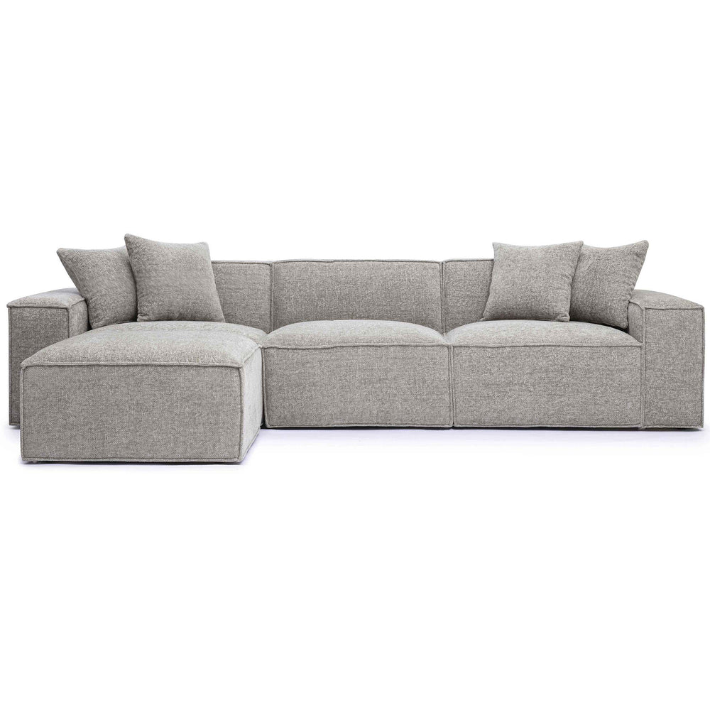 Mindy 4 Piece Sectional, Taupe-Furniture - Sofas-High Fashion Home