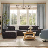 Mindy Loveseat, Charcoal-Furniture - Sofas-High Fashion Home