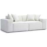 Mindy Loveseat, Cream-Furniture - Sofas-High Fashion Home