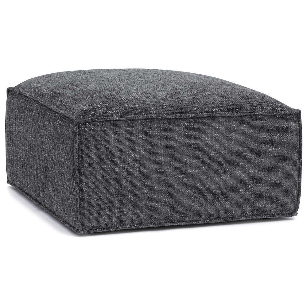 Mindy Ottoman, Charcoal-Furniture - Chairs-High Fashion Home
