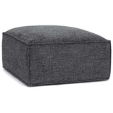 Mindy Ottoman, Charcoal-Furniture - Chairs-High Fashion Home