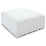 Mindy Ottoman, Cream-Furniture - Chairs-High Fashion Home