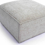 Mindy Ottoman, Taupe-Furniture - Chairs-High Fashion Home