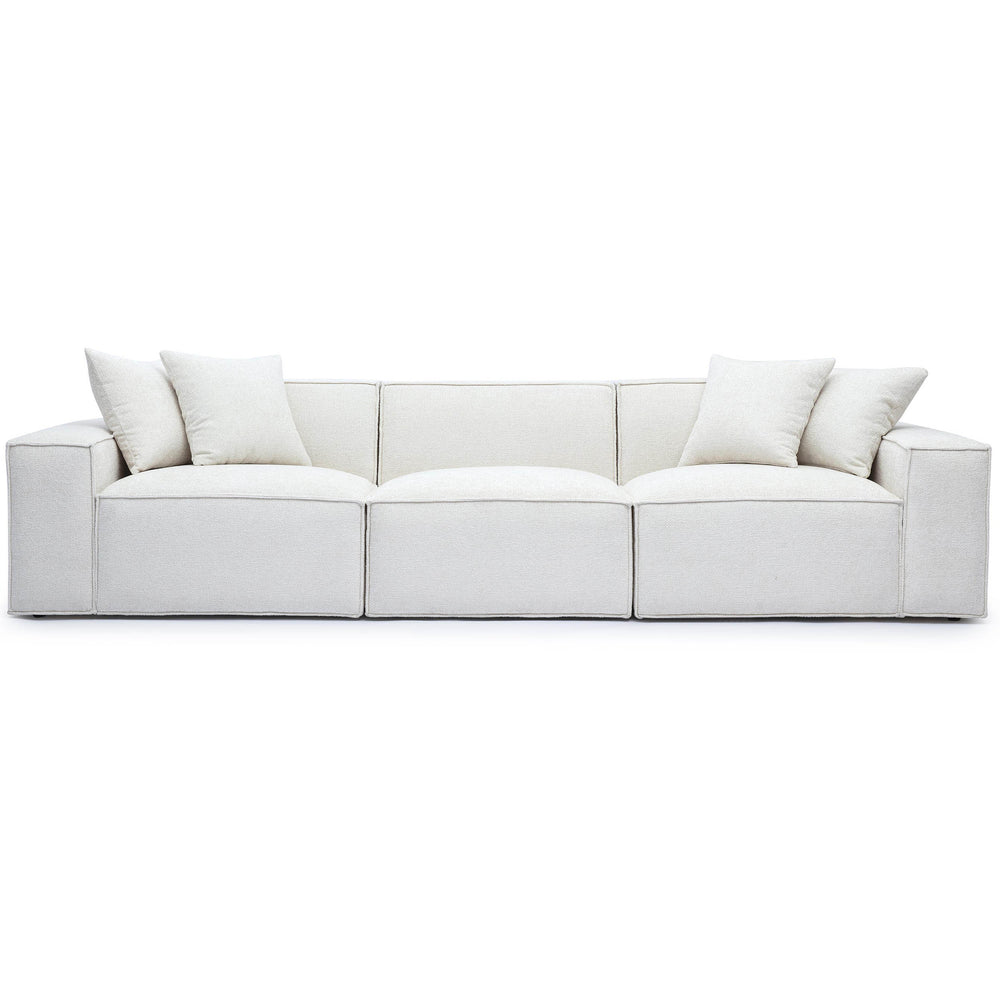 Mindy Sofa, Cream-Furniture - Sofas-High Fashion Home