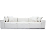 Mindy Sofa, Cream-Furniture - Sofas-High Fashion Home