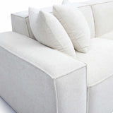 Mindy Sofa, Cream-Furniture - Sofas-High Fashion Home