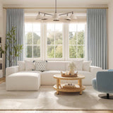 Mindy Sofa, Cream-Furniture - Sofas-High Fashion Home