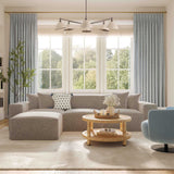 Mindy Sofa, Taupe-Furniture - Sofas-High Fashion Home