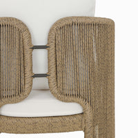 Minka Outdoor Dining Chair, Venao Ivory, Set of 2