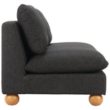 Minze Loveseat, Black-Furniture - Sofas-High Fashion Home