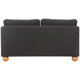 Minze Loveseat, Black-Furniture - Sofas-High Fashion Home