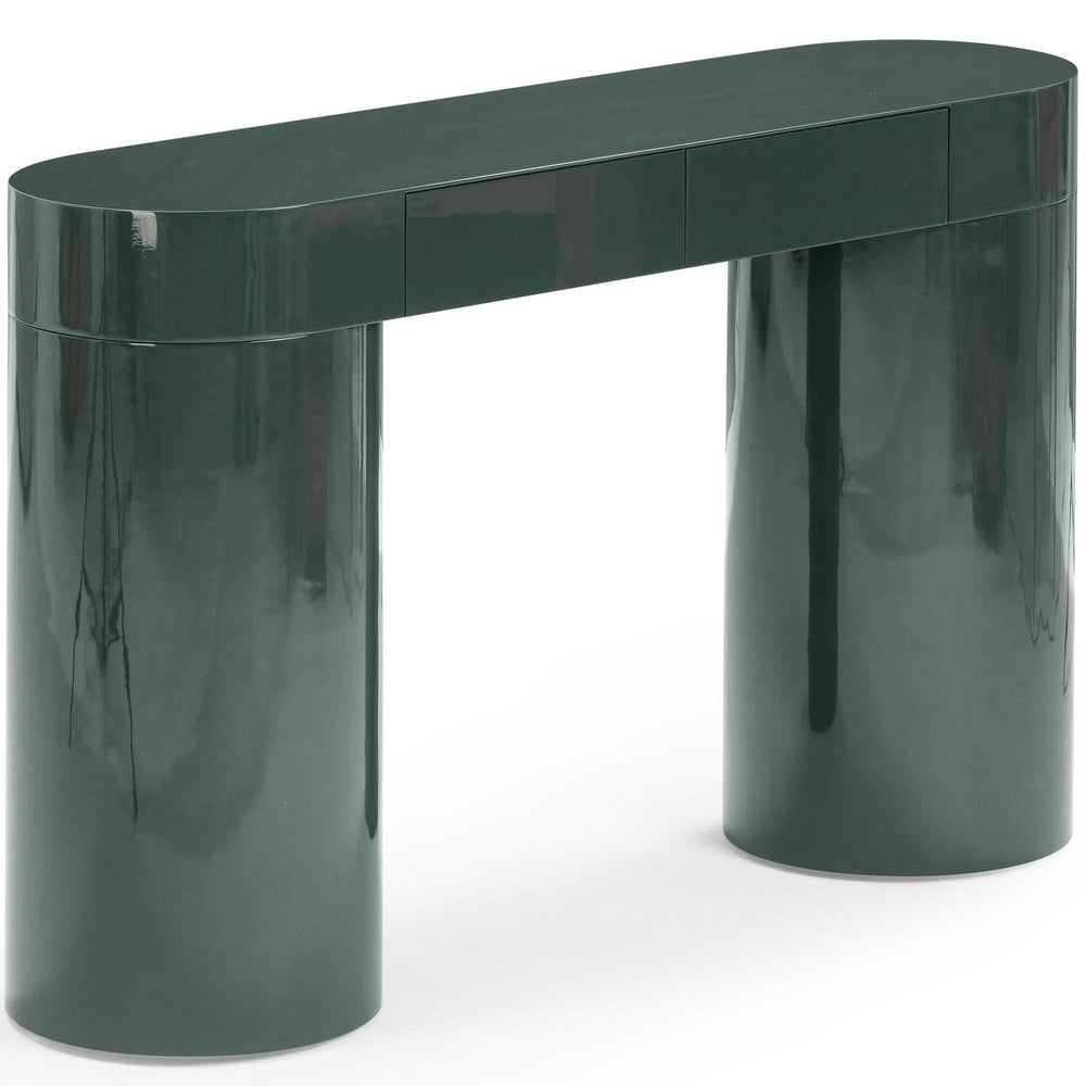Mira Console Table, Deep Green