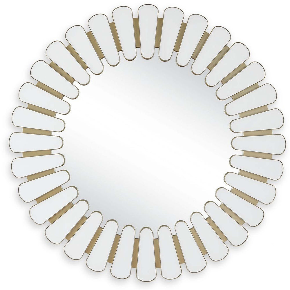 Miran Round Mirror, Antique Gold