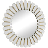 Miran Round Mirror, Antique Gold