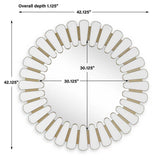 Miran Round Mirror, Antique Gold