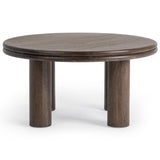 Miranda Round Coffee Table, Cocoa Brown-Furniture - Accent Tables-High Fashion Home