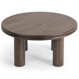 Miranda Round Coffee Table, Cocoa Brown-Furniture - Accent Tables-High Fashion Home