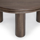 Miranda Round Coffee Table, Cocoa Brown-Furniture - Accent Tables-High Fashion Home