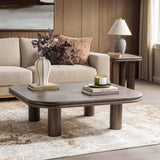 Miranda Square Coffee Table, Cocoa Brown-Furniture - Accent Tables-High Fashion Home