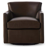 Miriam Leather Swivel Chair, Heirloom Cigar