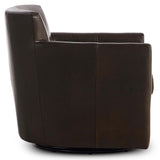 Miriam Leather Swivel Chair, Heirloom Cigar