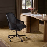 Mischa Desk Chair, Gibson Black by Four Hands-Furniture - Office-High Fashion Home