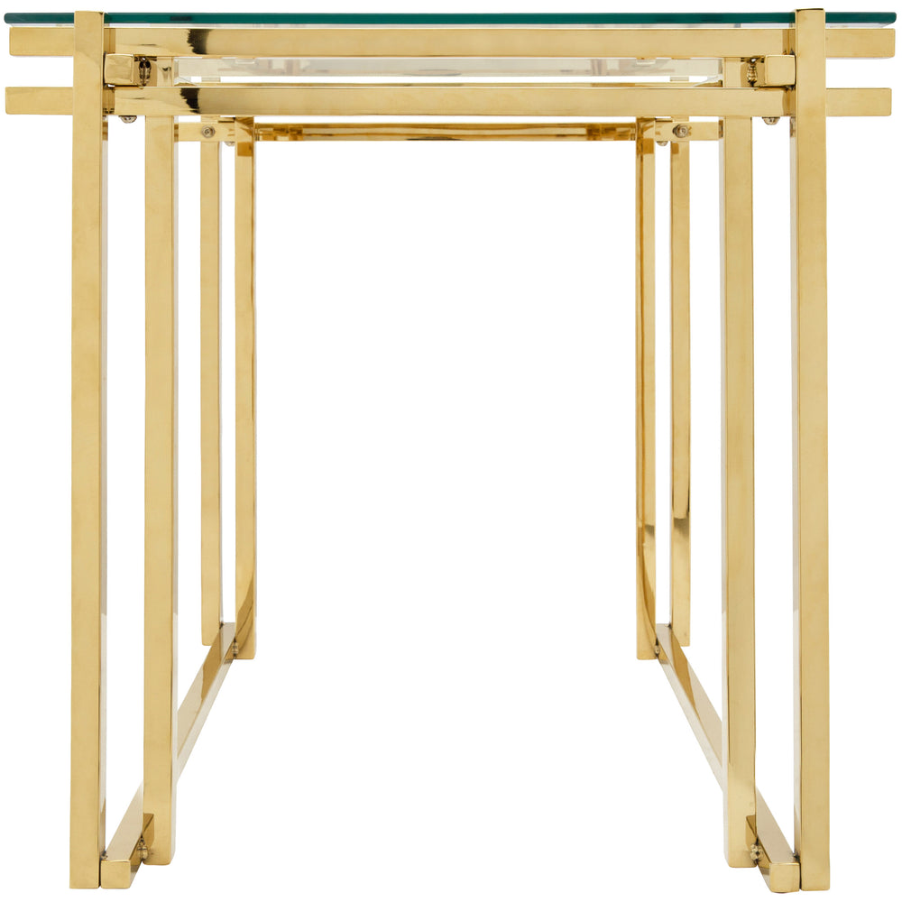Modern Accent Table, Gold