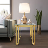 Modern Accent Table, Gold