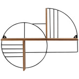 Modern Circles Wall Shelf, Natural-Accessories-High Fashion Home