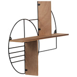 Modern Circles Wall Shelf, Natural-Accessories-High Fashion Home