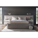 Modern Lux Wall King Bed, Medina Pebble-Furniture - Bedroom-High Fashion Home