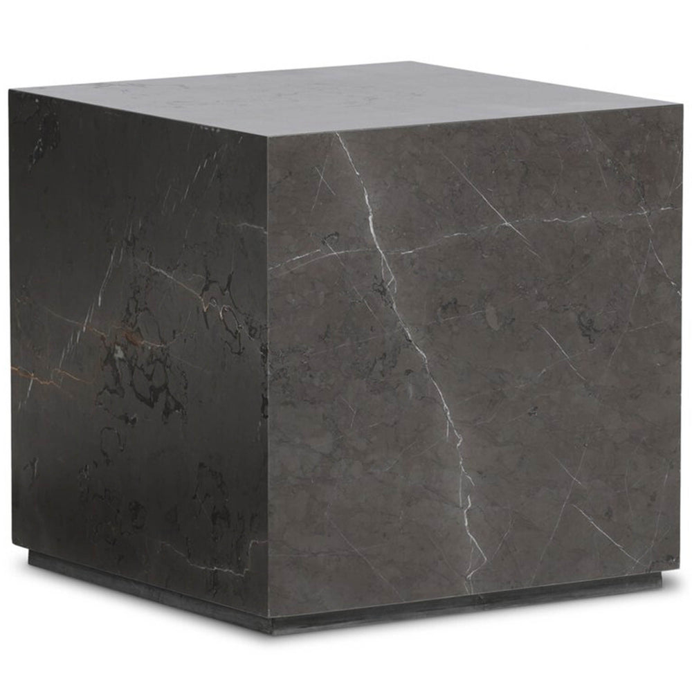 Modern Marble End Table, Grey Italian by Four Hands