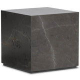 Modern Marble End Table, Grey Italian by Four Hands