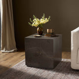 Modern Marble End Table, Grey Italian by Four Hands