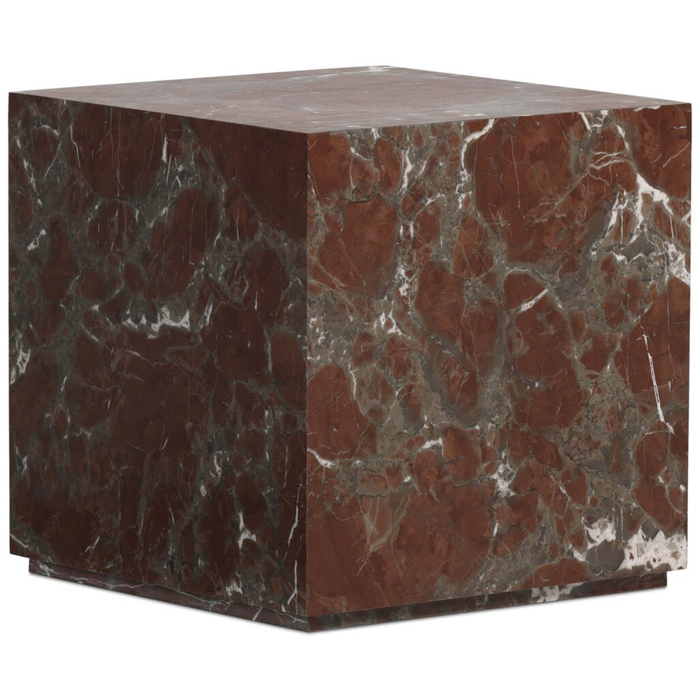 Modern Marble End Table, Smoke and Russet by Four Hands