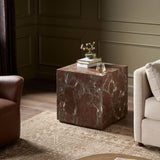 Modern Marble End Table, Smoke and Russet by Four Hands