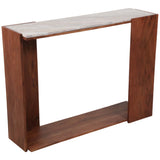 Modern Marble Top Console Table, Ivory