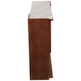 Modern Marble Top Console Table, Ivory