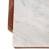 Modern Marble Top Console Table, Ivory