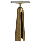 Modern Metal Martini Table, Gold-Furniture - Accent Tables-High Fashion Home