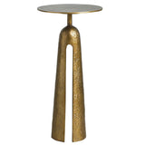 Modern Metal Martini Table, Gold-Furniture - Accent Tables-High Fashion Home
