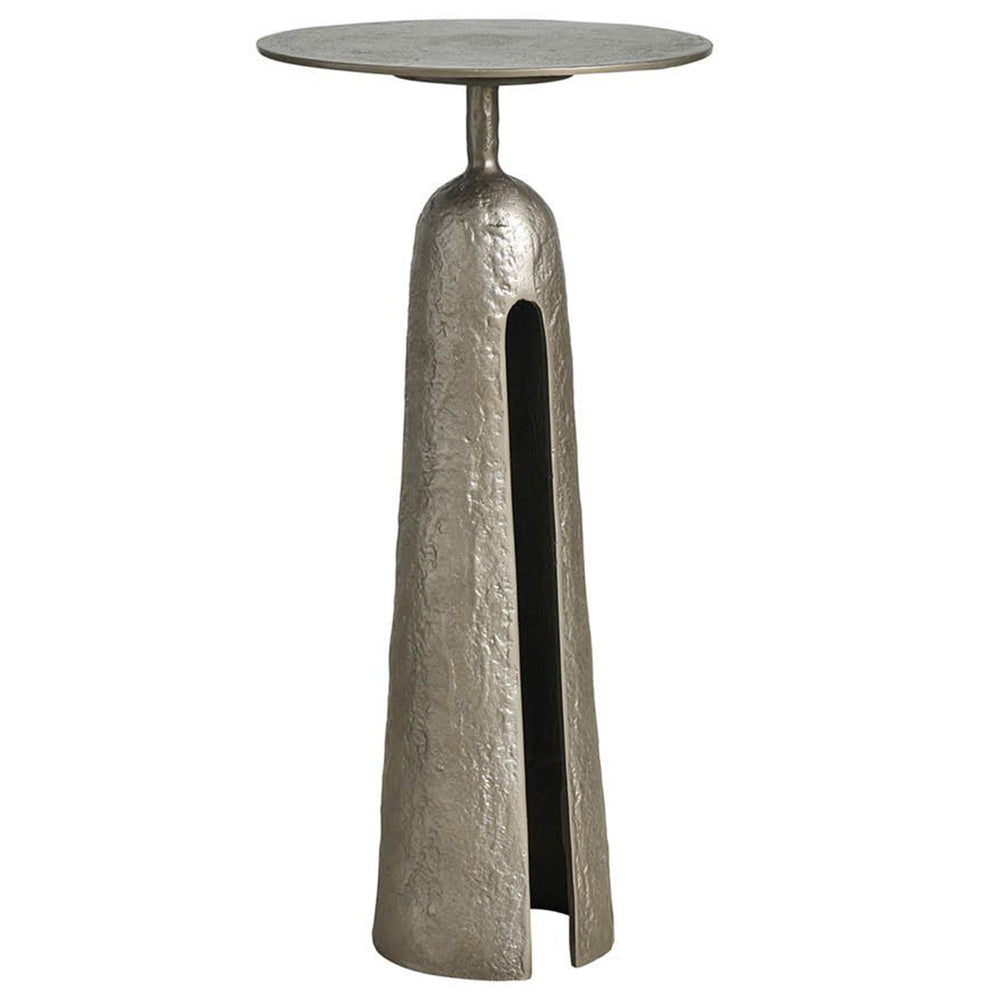 Modern Metal Martini Table, Graphite-Furniture - Accent Tables-High Fashion Home