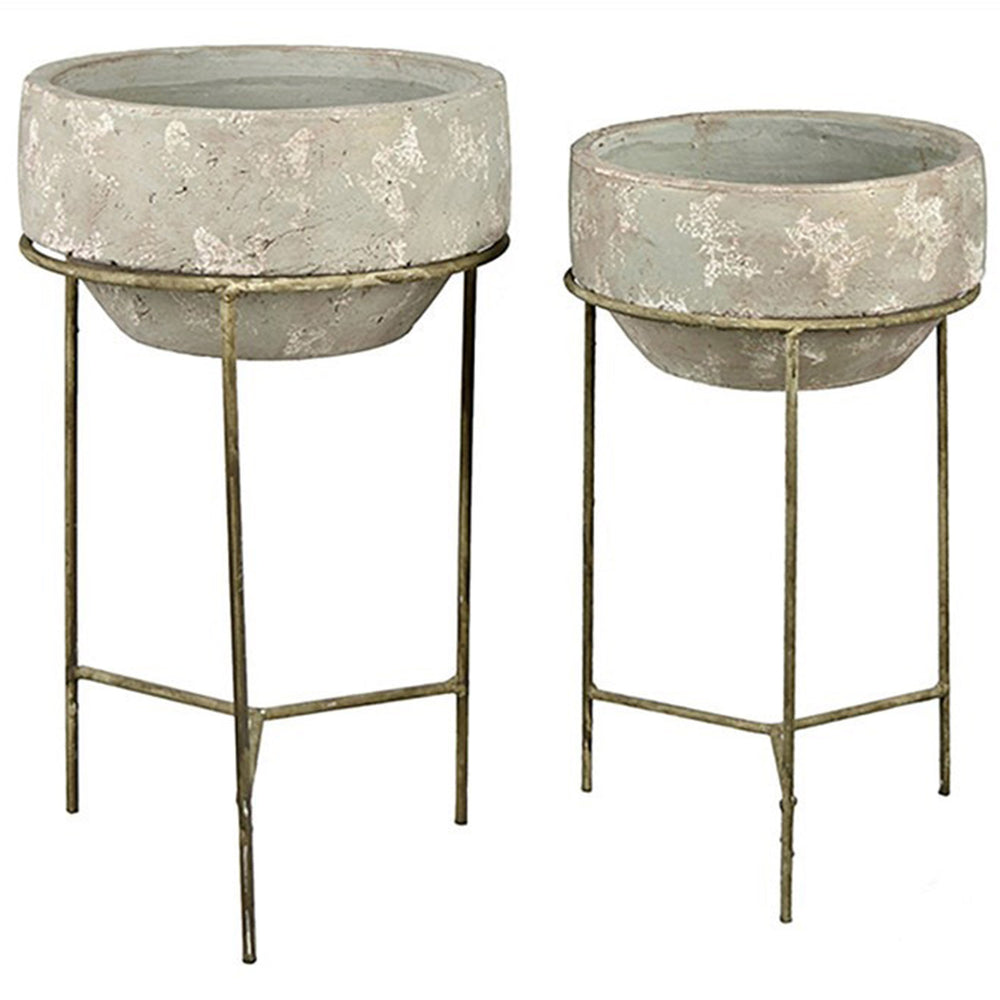 Monroe Containers, Off-White, Set of 2-Accessories-High Fashion Home