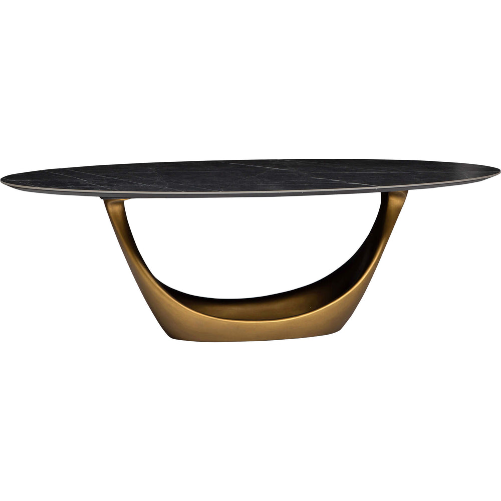 Montana Dining Table, Dark Grey/Gold Base