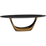 Montana Dining Table, Dark Grey/Gold Base