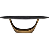 Montana Dining Table, Dark Grey/Gold Base