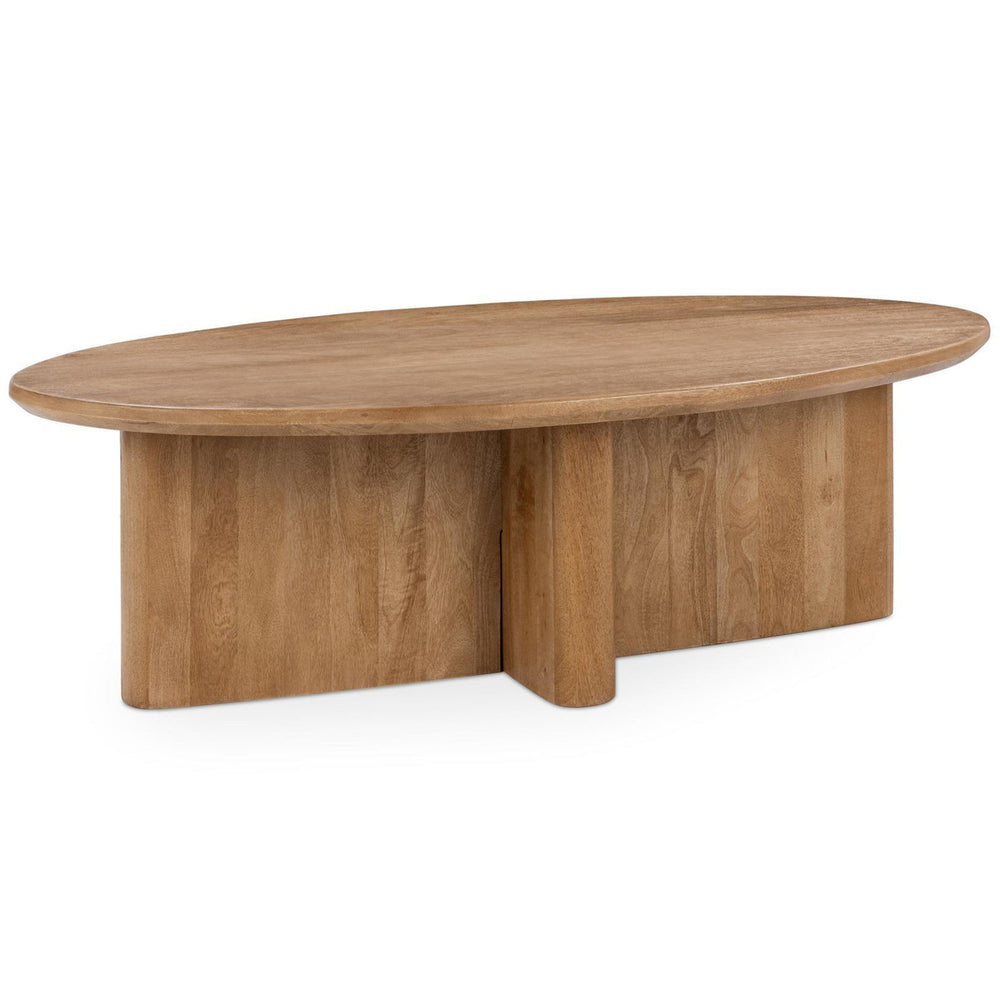 Montengo Oval Coffee Table, Natural Maple-Furniture - Accent Tables-High Fashion Home