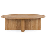 Montengo Oval Coffee Table, Natural Maple-Furniture - Accent Tables-High Fashion Home